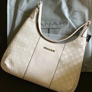 Tahari Cream Shoulder Bag DELTA with Elegant Design New w/dust cover